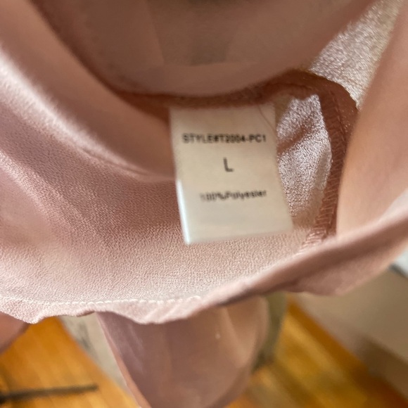 Fab’rik Sheer Blush Pink Blouse - Picture 4 of 7